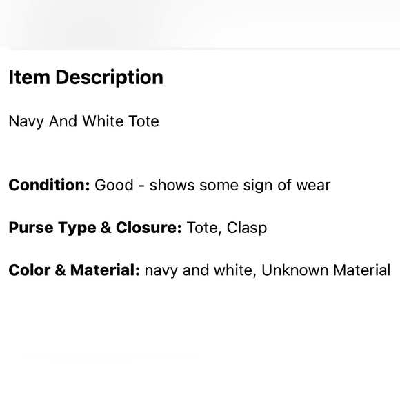 Michael Kors, navy & white striped tote with acorn leather straps, lining, satin - Picture 7 of 8